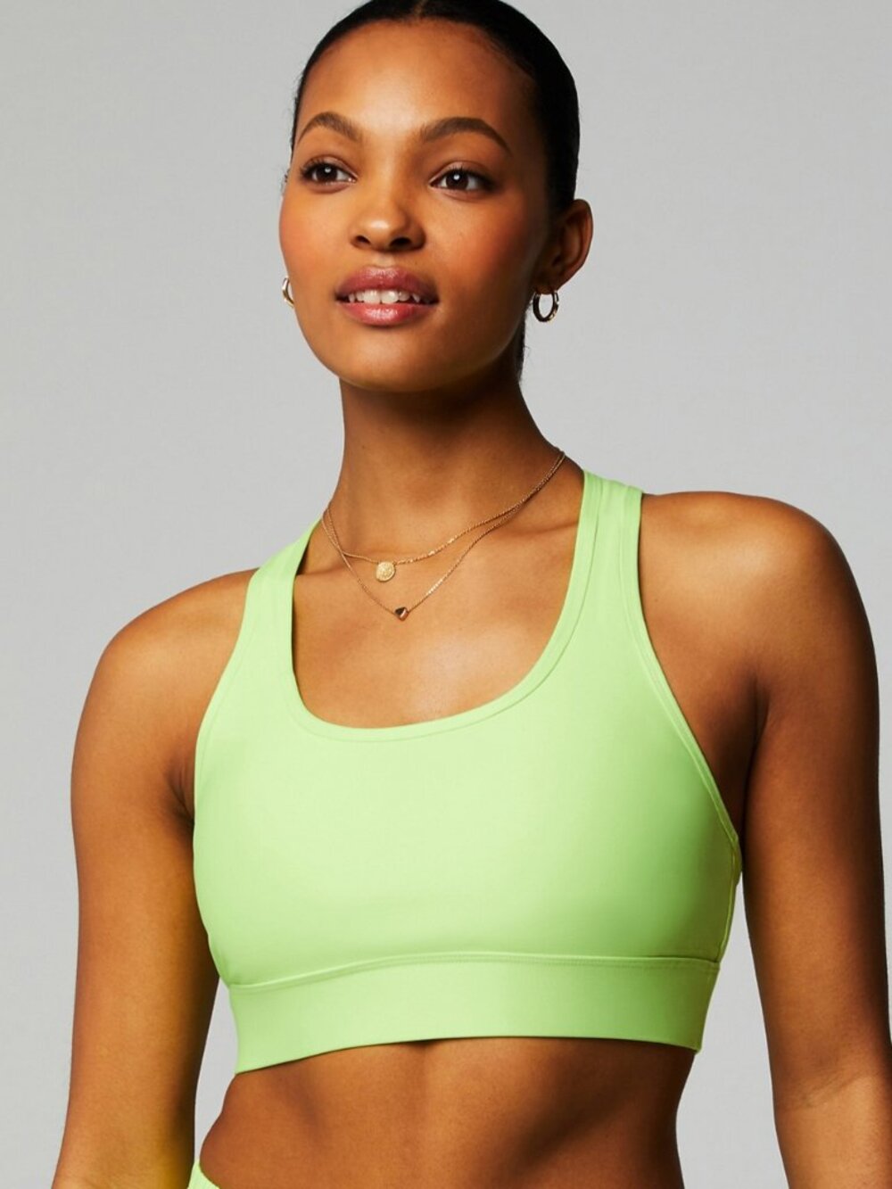 NWT Fabletics On-The-Go Medium Impact Sports Bra in neon spark size XL